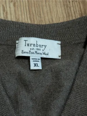 Women's M/L Brown 100% Merino Wool Sweater Vest V-Neck Preppy Knit Layer thumbnail 4