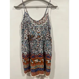 Boho Elephant Print Romper Pom Pom Trim Festival Playsuit thumbnail 2