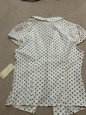 Love Notes Button Down polka dot shirt thumbnail 3