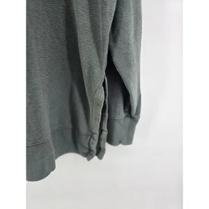 Aerie Sweatshirt Womens Small Waffle Knit Gray Side Slit Oversized‎ EUC thumbnail 4