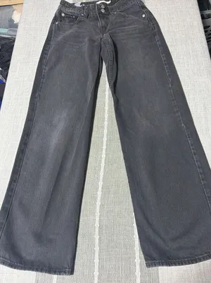 Levis Womens Black Wide Leg High Rise Denim Jeans Size 24 Streetwear Casual thumbnail 1
