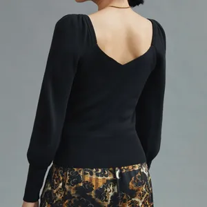 Anthropologie NWT Sweetheart Puff Sleeve Sweater Balloon Sleeve Pullover thumbnail 2