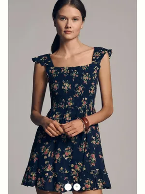 Anthropologie The Peregrine Square-Neck Mini Dress thumbnail 2
