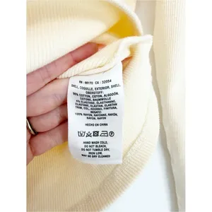Anthropologie Cut Out‎ Neck Pullover Top Women's Size M Cream thumbnail 6