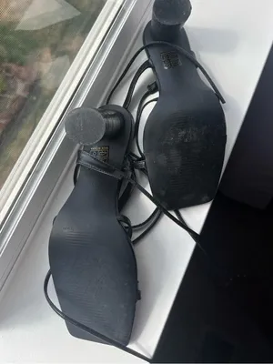 Pretty Little Thing Strappy Lace-Up Black Women's Heels thumbnail 3