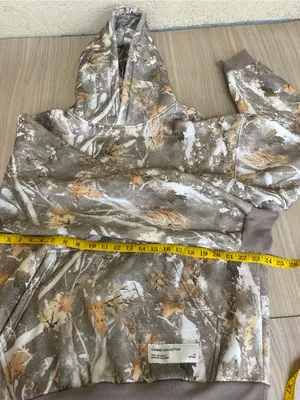 Comfrt Neutral Tie-Dye Teddy Hoodie Jacket in Beige & Tan thumbnail 5
