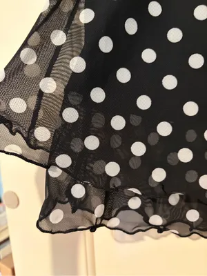 See You Monday Black & White Polka Dot Midi Pencil Skirt Size M thumbnail 3