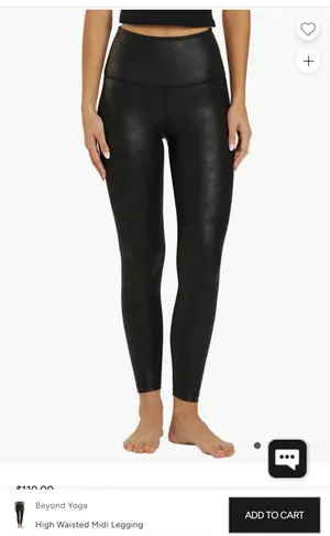 Beyond Yoga black shine  leggings thumbnail 2