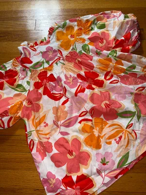 Fate Floral Puff-Sleeve Blouse - Pink, Orange, Green thumbnail 10