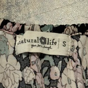 Natural Life Maxi Sundress Ditsy Floral Tiered Flowy Boho Cottagecore Prairie S thumbnail 6