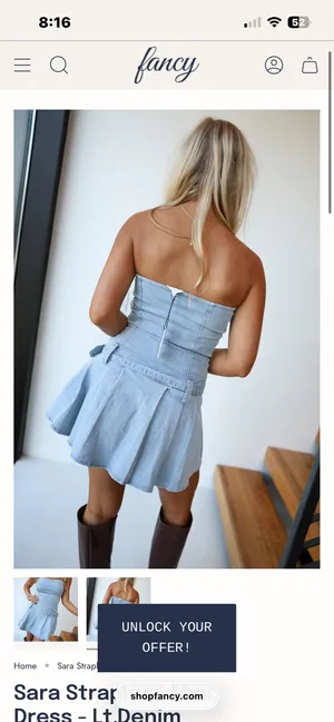 Denim mini dress Fancy D Boutique thumbnail 2