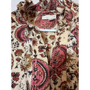 Anna Cate Paisley Floral Ruffle Tie Waist Tiered Dress Size S thumbnail 9