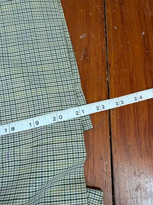 Vintage 1990s Ann Taylor Plaid Skirt Suit Set Yellow Blue Size 8 / 10 Cotton thumbnail 14