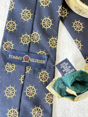 Tommy Hilfiger Man's Silk Tie Blue Nautical Designer Classic Cravat thumbnail 6