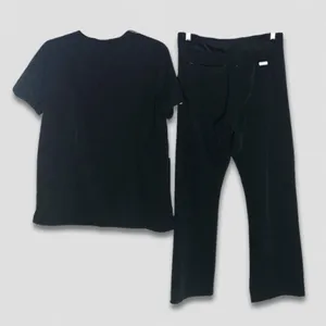 Figs Technical Collection Scrub Set Casma Top Straight Leg Pants Black sz S thumbnail 4