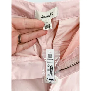 Madewell | Garment Dyed Low-Slung Straight Cargo | Petal Pink | Sz 33 | NWT thumbnail 6