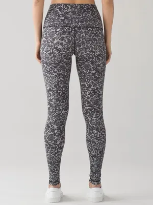 Lululemon Wunder Under Pant (Hi-Rise) Mini Cinder Lace White Black Size 4 thumbnail 8