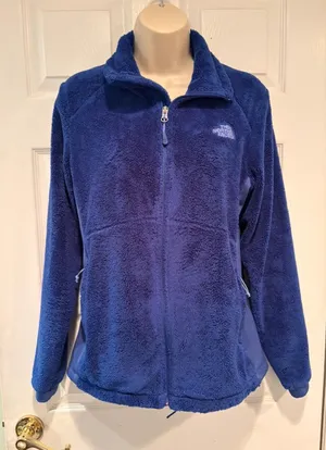 The North Face Womens Large Blue Full Zip Fleece Jacket NF00CP9Z FA16 thumbnail 1