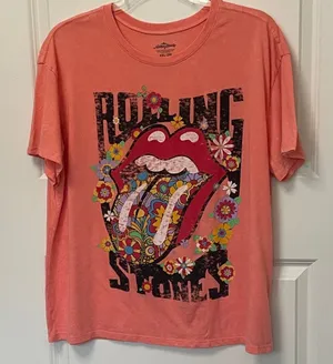 The Rolling Stones 60s Flower Power Graphic Tee XXL thumbnail 1
