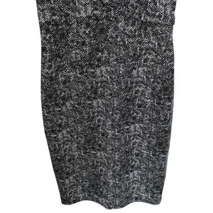 White House | Black Market Black & White Micro Polka Dot V-Neck Midi Pencil Dress Career Church Size 8 thumbnail 4