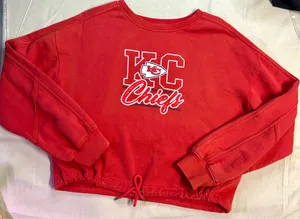 B. Wear Kansas City Chiefs NFL Cropped Sweatshirt Medium Team thumbnail 1