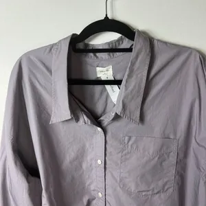 Wilfred free button down shirt relaxed purple slate women’s size‎ XL NWT thumbnail 2