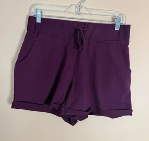 Maurices Women's Drawstring Athletic Shorts in Plum thumbnail 1