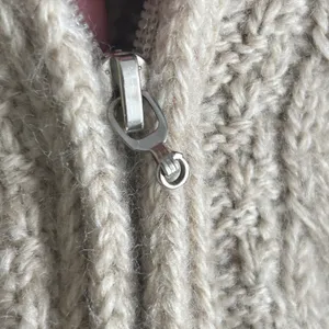 Vintage Aran Crafts Merino Cardigan Cream Large‎ thumbnail 12