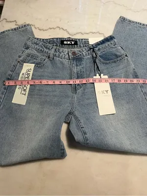 SKY Women's Wide Leg Light Blue Jeans thumbnail 2