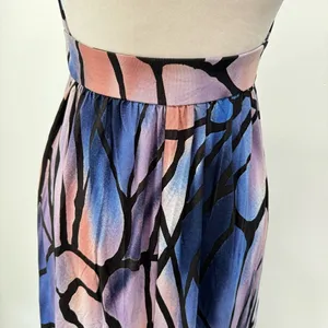 Hourglass Lilly Maxi Dress Black Halter Neckline Low Back Blue Purple Mauve S thumbnail 12