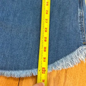 Good American Blue Denim‎ T-Shirt Dress Size 1 S Frayed Raw Edge Hem Mini Shift thumbnail 10