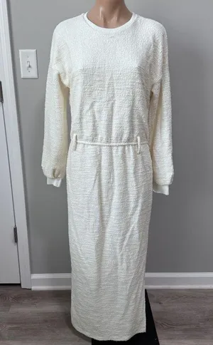 Dolan Anthropologie Jacqueline Sweater Dress Cream Maxi Ivory Bone Left Coast thumbnail 3