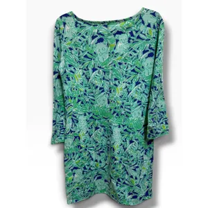 Lilly Pulitzer Marlowe Koala of the Wild T Shirt Dress Blue Green XXS Pima NWOT thumbnail 4