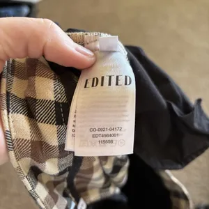 EDITED womens 38 Brown Cream‎ Plaid Ankle Trouser Pants thumbnail 7