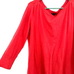 Gap size XL red boat neck sweater cotton‎ nylon blend thumbnail 3