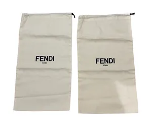 FENDI Roma Storage Drawstring Dust Bags 17.5" x 10” Set of 2 Authentic thumbnail 1