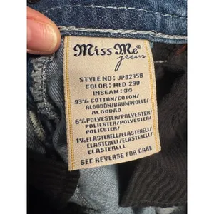 Miss Me Signature‎ Distressed Embellished Pockets Bootcut Jeans Size 27 thumbnail 9