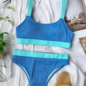 SHEIN High Waisted Cheeky Two Piece Women's Swimsuit Size S thumbnail 1