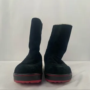 Sorel Glacy Suede‎ Pull On Winter Snow Boots in Black Size 8 thumbnail 3