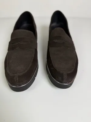 The FLEXX Harrow Too Women’s Brown Suede Penny Loafers Comfort Slip-On Sz 9 thumbnail 3