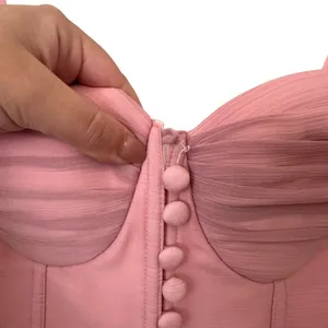 ADEIRLINA Showtime‎ II Corset Style Midi Dress Pink NWT XS thumbnail 5