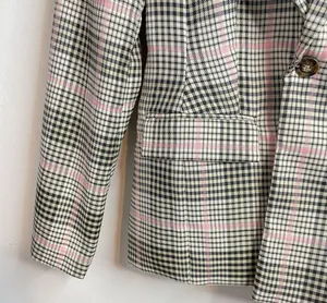 Princess Polly Classic Victoria Blazer Jacket plaid Black Pink Tan oversized 2 thumbnail 6