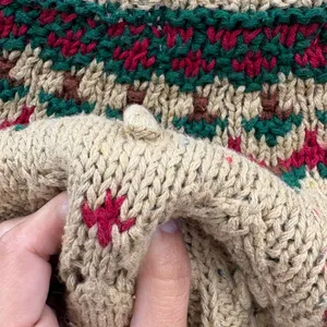 Vintage Gina‎ Peters Women's Novelty Chunky Textured Knit Sweater Christmas M thumbnail 6
