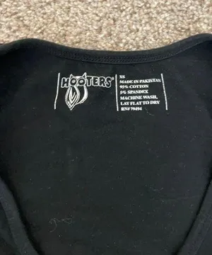 Hooters long sleeve black top thumbnail 2