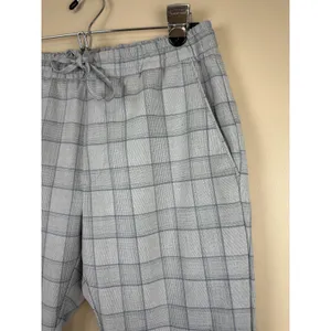 Zara Pants Womens Size S Plaid Tapered Elastic Waist Pull On Trousers Checkered thumbnail 3