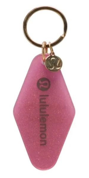 Lululemon Diamond-Shaped Hotel Keychain Dahlia Mauve / Gold thumbnail 1