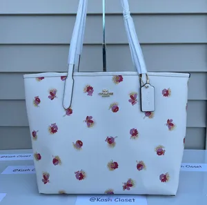 Coach City Tote With Pop Floral Print thumbnail 2