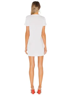 Lovers and Friends Carlo Shirt Dress in White Large New Womens Tee Tshirt Mini thumbnail 2