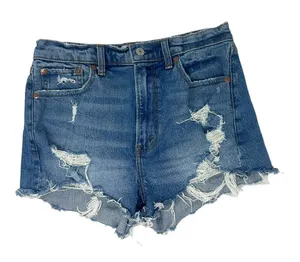 Abercrombie & Fitch High Rise Mom Shorts Distressed Denim Size 27 / 4 thumbnail 1