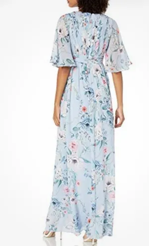 NWT Adrianna Papell Floral Print V-Neck Maxi Dress Size 8 thumbnail 4